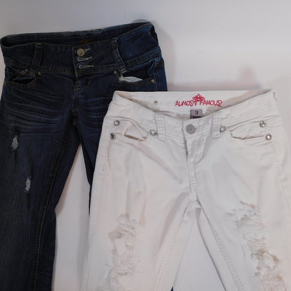 2 Pairs Almost Famous Jeans, Sz 3 CL3010 0220 - Picture 1 of 8